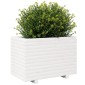 vidaXL Ζαρντινιέρα Κήπου Λευκή 70x40x49,5 εκ. από Μασίφ Ξύλο Πεύκου