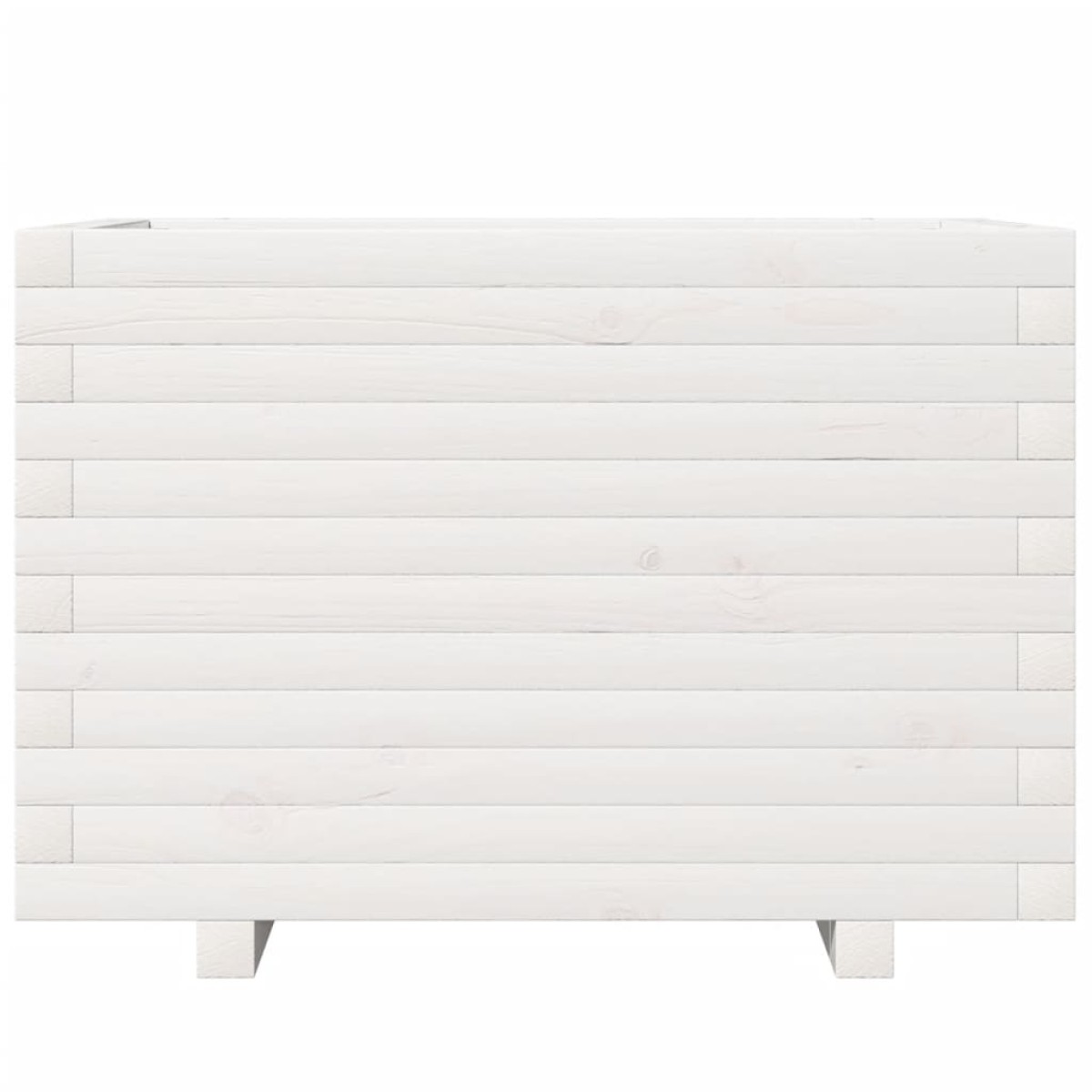 vidaXL Ζαρντινιέρα Κήπου Λευκή 70x40x49,5 εκ. από Μασίφ Ξύλο Πεύκου