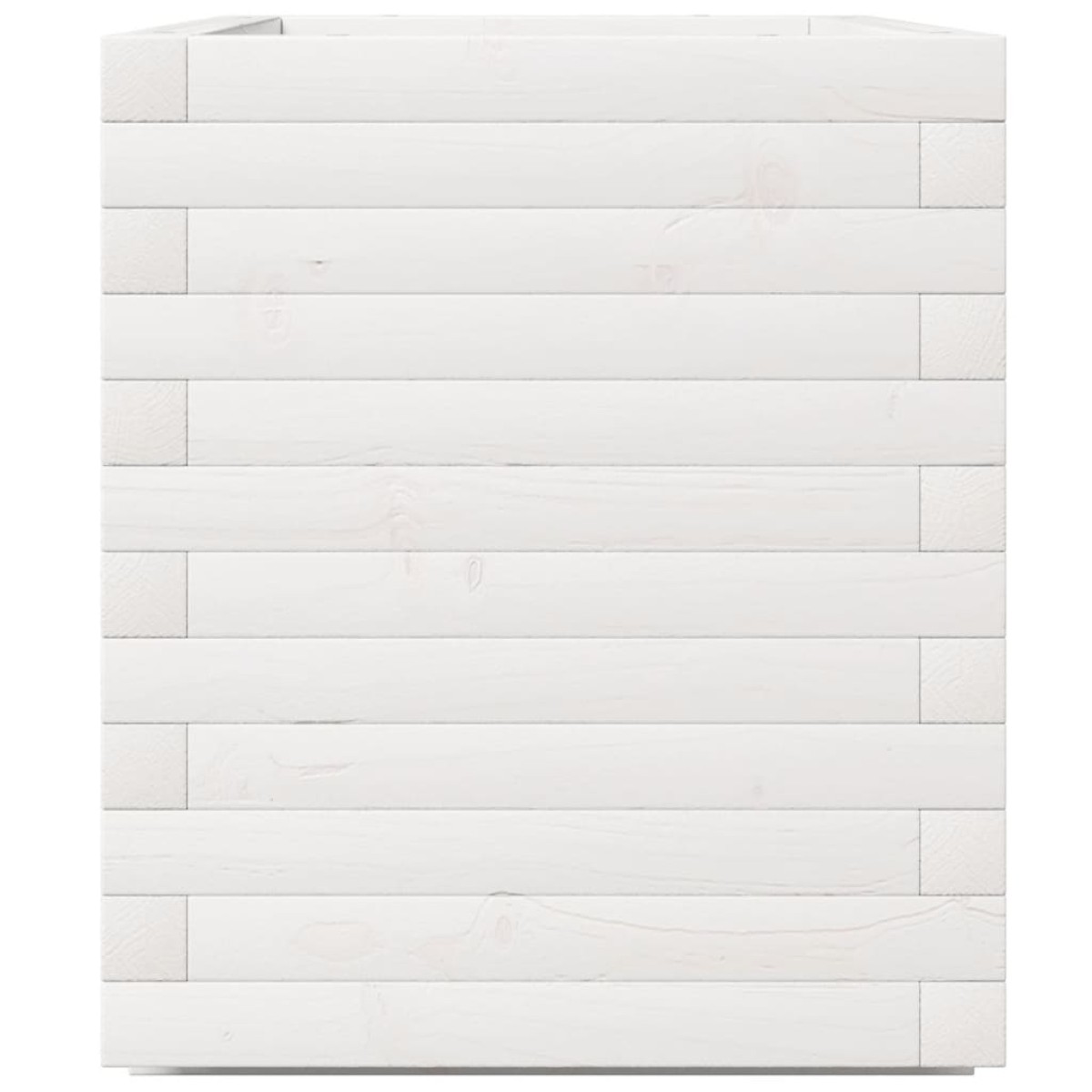 vidaXL Ζαρντινιέρα Κήπου Λευκή 70x40x49,5 εκ. από Μασίφ Ξύλο Πεύκου