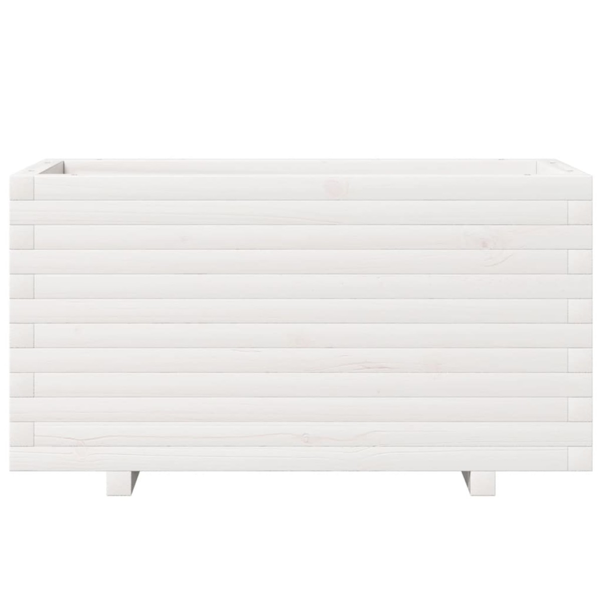 vidaXL Ζαρντινιέρα Κήπου Λευκή 90x40x49,5 εκ. από Μασίφ Ξύλο Πεύκου