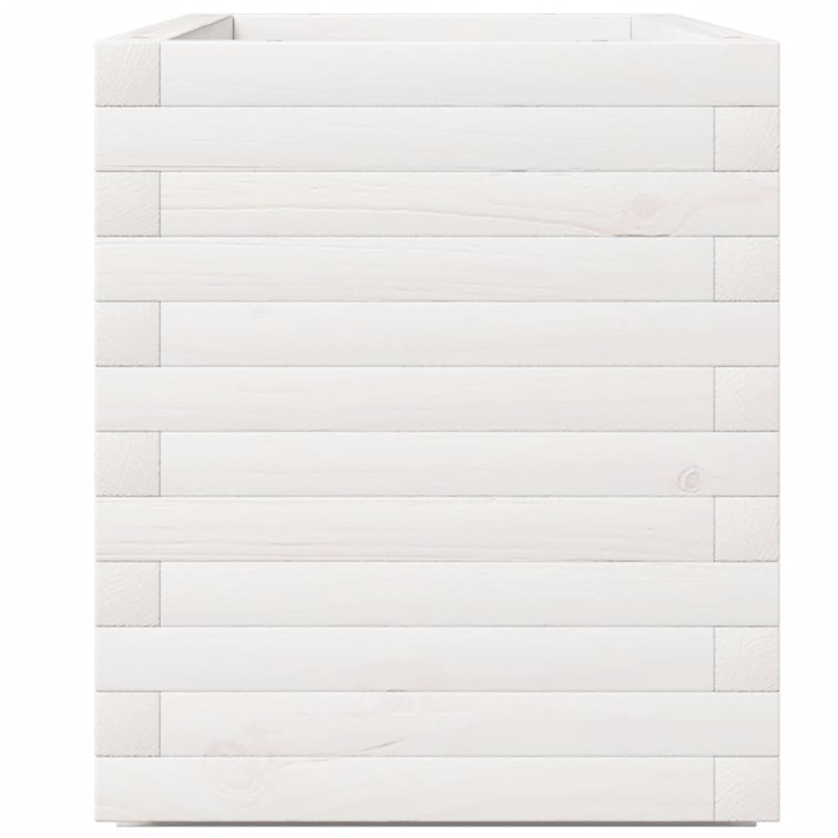 vidaXL Ζαρντινιέρα Κήπου Λευκή 90x40x49,5 εκ. από Μασίφ Ξύλο Πεύκου