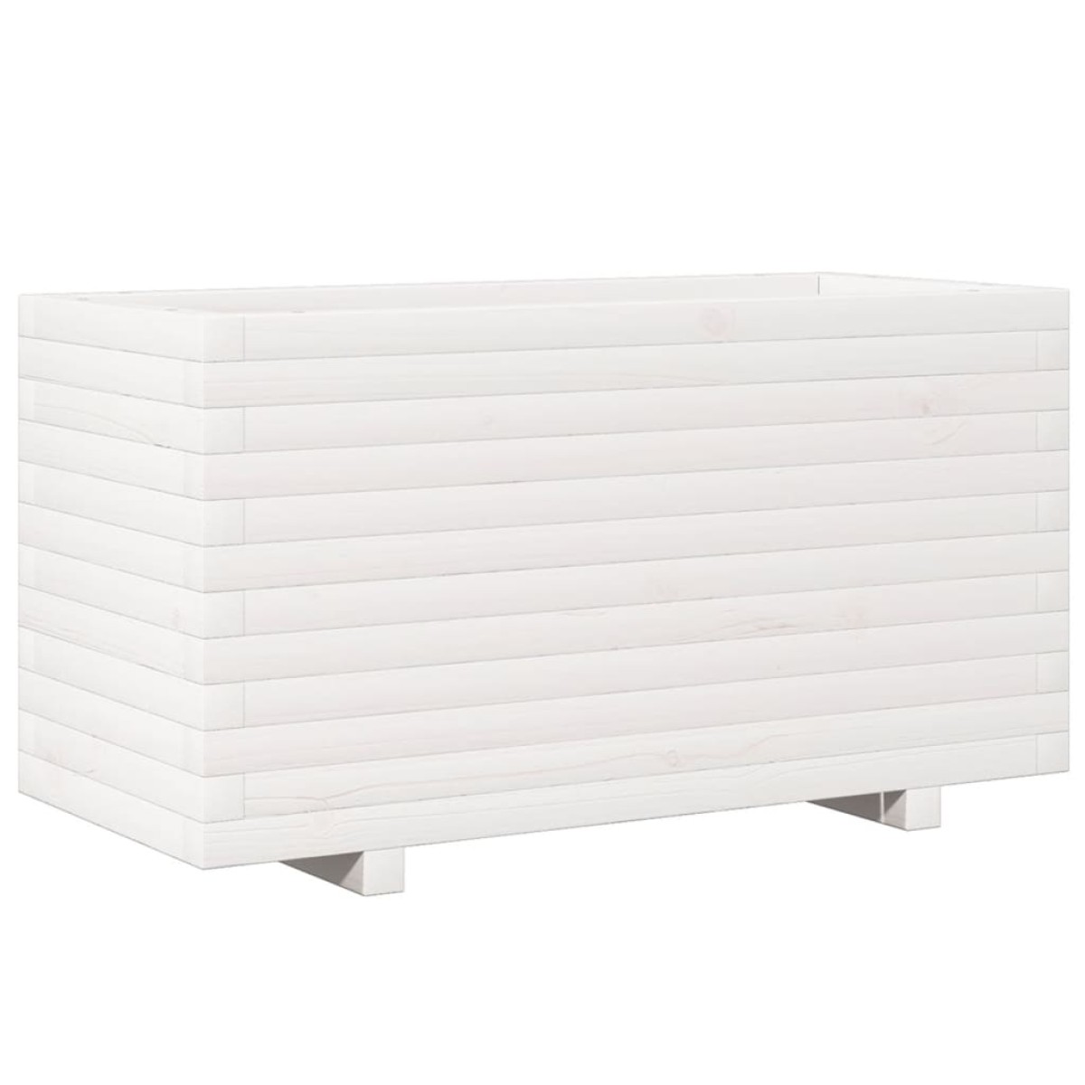 vidaXL Ζαρντινιέρα Κήπου Λευκή 90x40x49,5 εκ. από Μασίφ Ξύλο Πεύκου