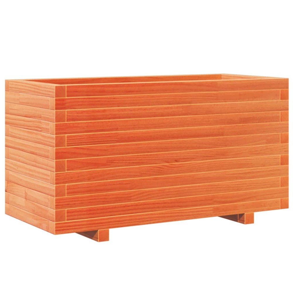 vidaXL Ζαρντινιέρα Καφέ Κεριού 90x40x49,5 εκ. από Μασίφ Ξύλο Πεύκου