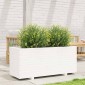 vidaXL Ζαρντινιέρα Κήπου Λευκή 110x40x49,5 εκ. από Μασίφ Ξύλο Πεύκου