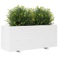 vidaXL Ζαρντινιέρα Κήπου Λευκή 110x40x49,5 εκ. από Μασίφ Ξύλο Πεύκου