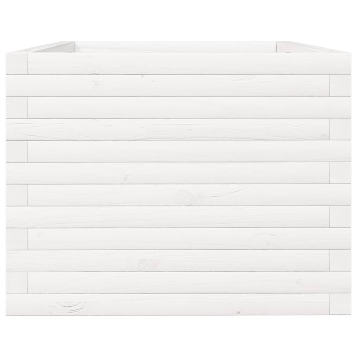vidaXL Ζαρντινιέρα Κήπου Λευκή 90x60x49,5 εκ. από Μασίφ Ξύλο Πεύκου