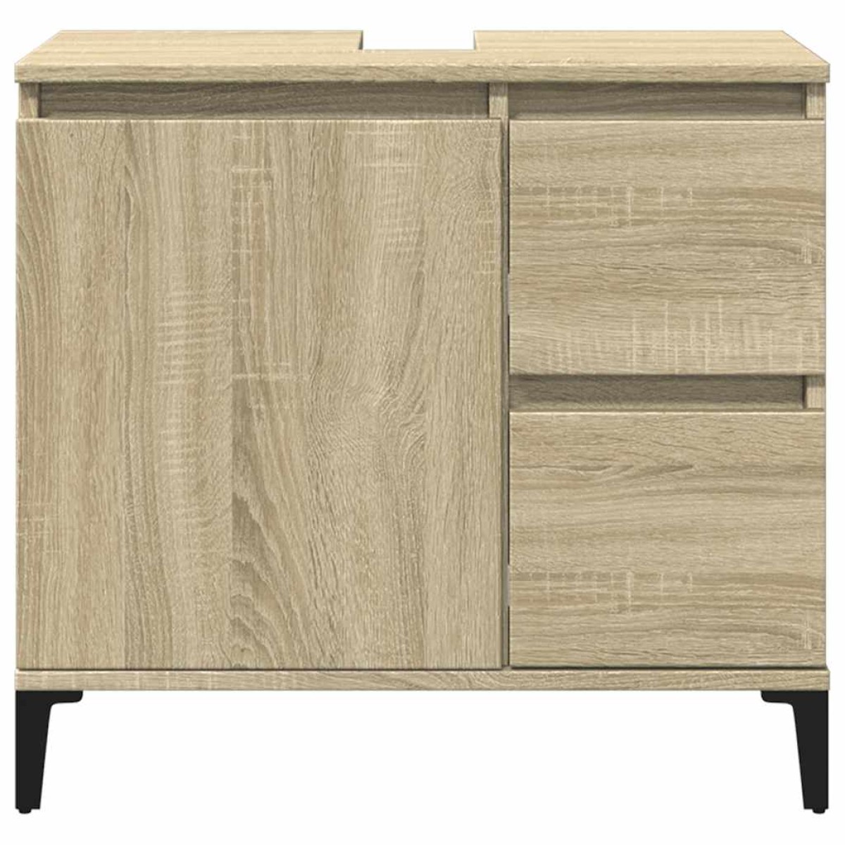 vidaXL Ντουλάπι Μπάνιου Sonoma Δρυς 65x33x60 εκ. Επεξεργασμένο Ξύλο