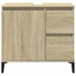 vidaXL Ντουλάπι Μπάνιου Sonoma Δρυς 65x33x60 εκ. Επεξεργασμένο Ξύλο
