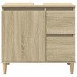 vidaXL Ντουλάπι Μπάνιου Sonoma Δρυς 65x33x60 εκ. Επεξεργασμένο Ξύλο