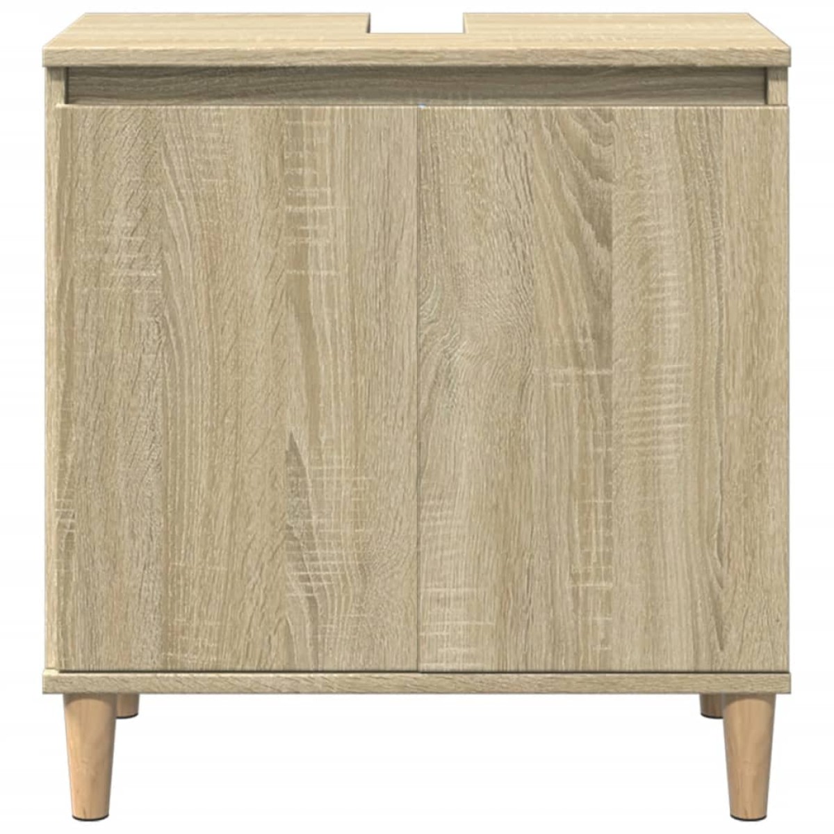 vidaXL Ντουλάπι Νιπτήρα Sonoma Δρυς 58x33x60 εκ. Επεξεργασμένο Ξύλο