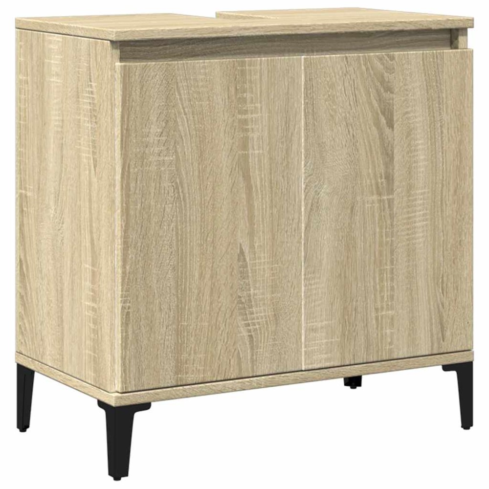 vidaXL Ντουλάπι Νιπτήρα Sonoma Δρυς 58x33x60 εκ. Επεξεργασμένο Ξύλο