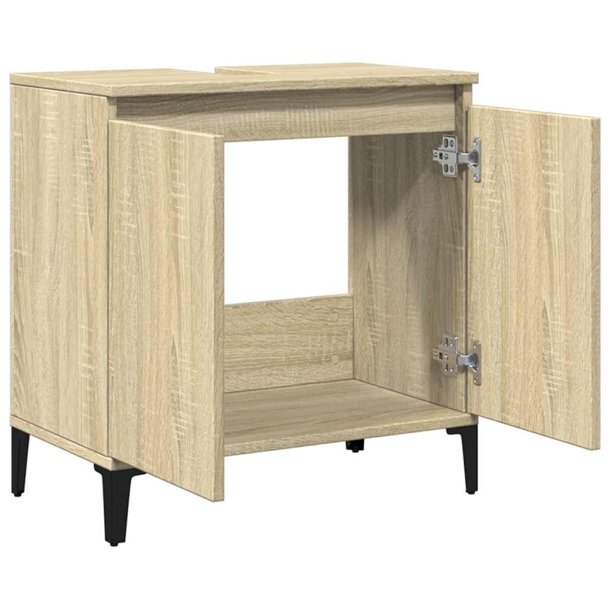 vidaXL Ντουλάπι Νιπτήρα Sonoma Δρυς 58x33x60 εκ. Επεξεργασμένο Ξύλο