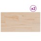 vidaXL Επιφάνειες Τραπεζιού Ορθογώνιες 2 τεμ. 70x35x1,7 εκ Μασίφ Πεύκο