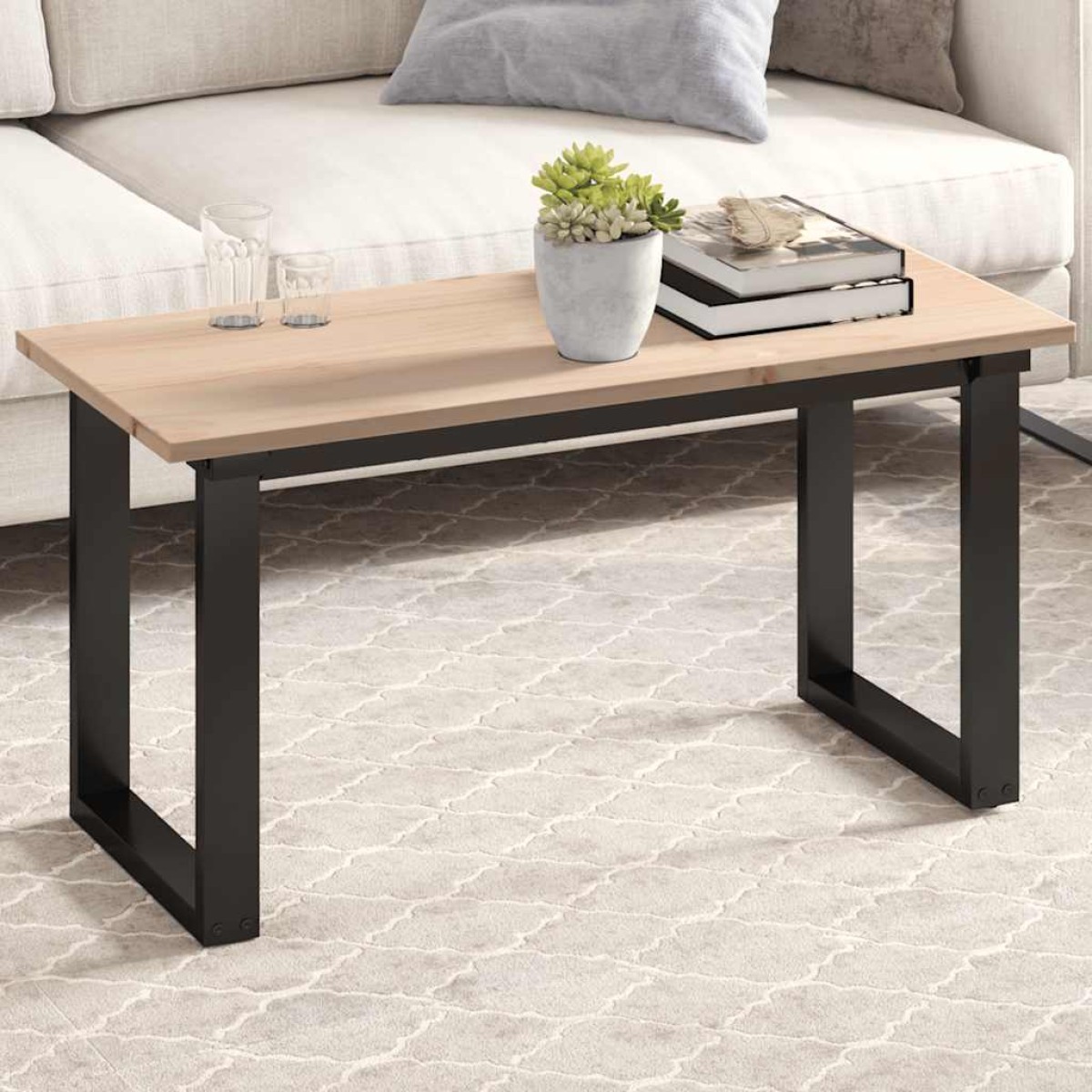 vidaXL Επιφάνεια Τραπεζιού Ορθογώνια 90x40x1,7 εκ. Μασίφ Ξύλο Πεύκου