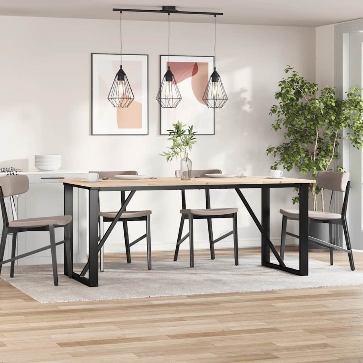 vidaXL Επιφάνειες Τραπεζιού Ορθογώνιες 4 τεμ. 90x45x1,7 εκ Μασίφ Πεύκο