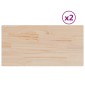 vidaXL Επιφάνειες Τραπεζιού Ορθογώνιες 2 τεμ. 70x35x2,5 εκ Μασίφ Πεύκο