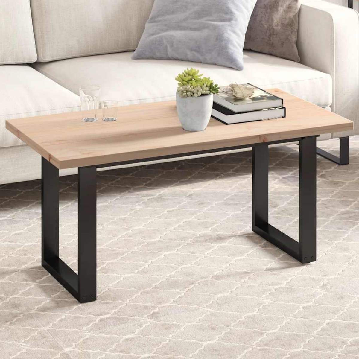 vidaXL Επιφάνεια Τραπεζιού Ορθογώνια 100x50x2,5 εκ. Μασίφ Ξύλο Πεύκο