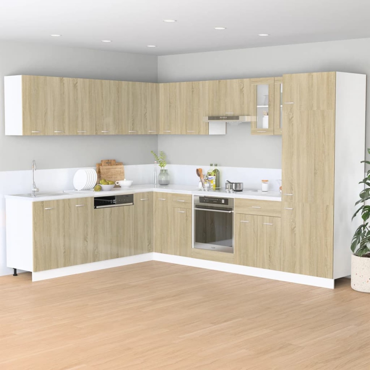 vidaXL Ντουλάπι με Συρτάρια "Lyon" Sonoma Δρυς 40x46x81,5 εκ. από Τεχνητό Ξύλο