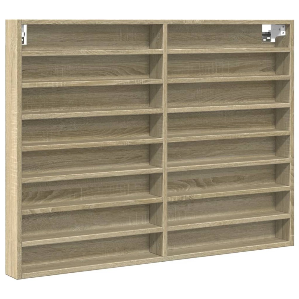 vidaXL Βιτρίνα Χρώμα Sonoma Δρυς 100x8,5x75 εκ. από Επεξεργασμένο Ξύλο