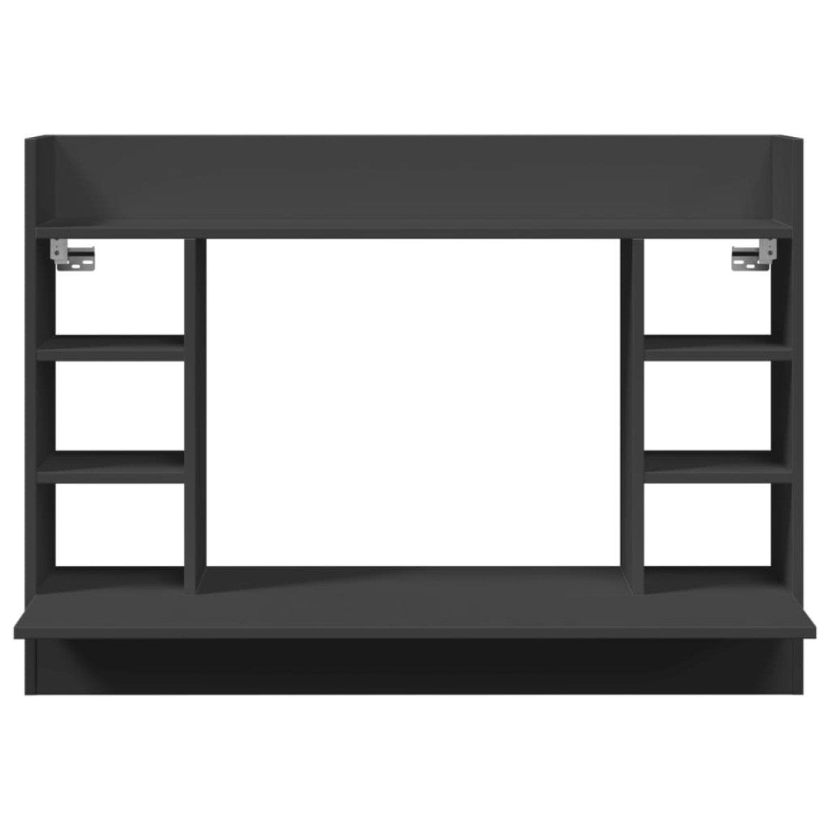 vidaXL Γραφείο Τοίχου Μαύρο 105x48x75 εκ. από Επεξεργασμένο Ξύλο