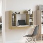 vidaXL Γραφείο Τοίχου Sonoma Δρυς 105x48x75 εκ. από Επεξεργασμένο Ξύλο