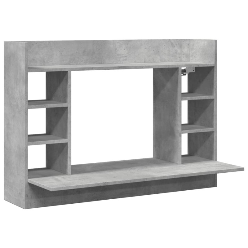 vidaXL Γραφείο Τοίχου Γκρι Σκυρ. 105x48x75 εκ. από Επεξεργασμένο Ξύλο