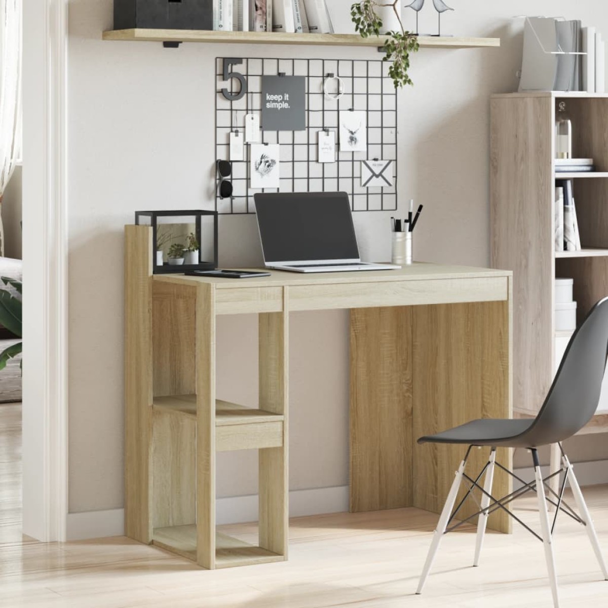vidaXL Γραφείο Sonoma Δρυς 103,5x56,5x94 εκ. από Επεξεργασμένο Ξύλο