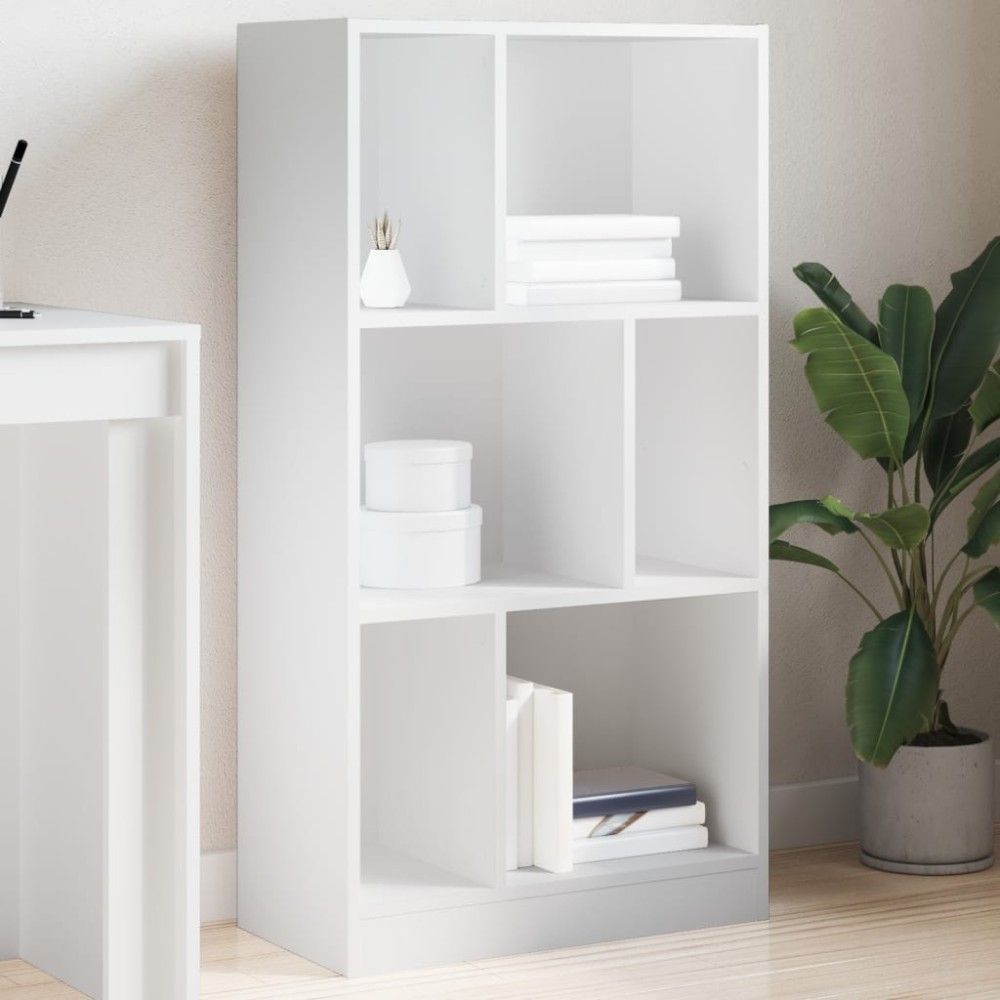 vidaXL Βιβλιοθήκη Λευκή 57x28,5x107,5 εκ. από Επεξεργασμένο Ξύλο