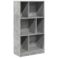 vidaXL Βιβλιοθήκη Γκρι Σκυροδέματος 57x28,5x107,5 εκ. Επεξεργ. Ξύλο