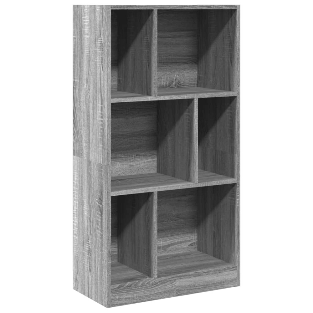 vidaXL Βιβλιοθήκη Γκρι Sonoma 57x28,5x107,5 εκ. από Επεξεργασμένο Ξύλο
