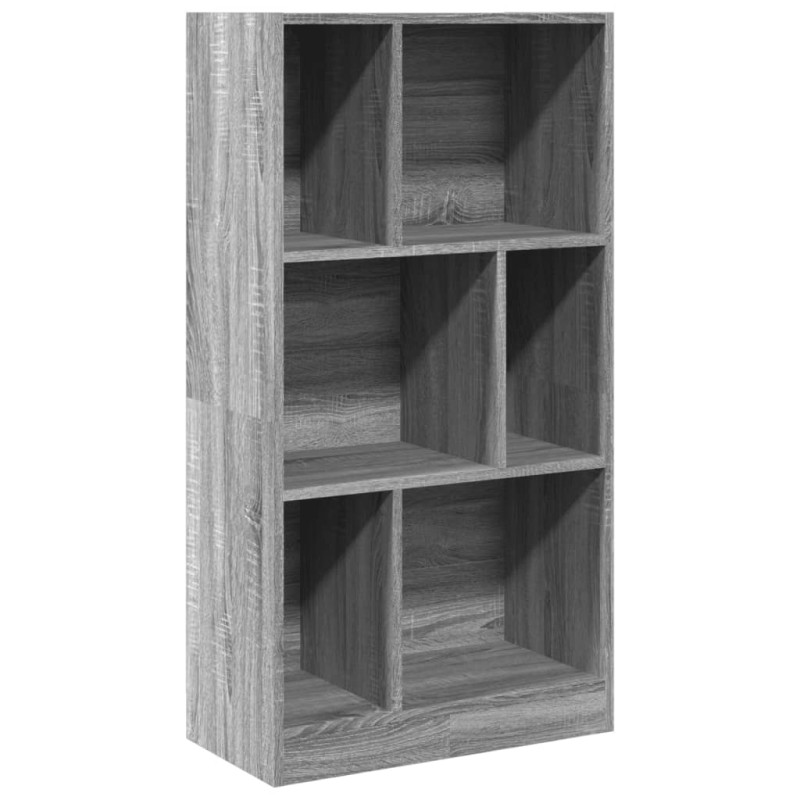 vidaXL Βιβλιοθήκη Γκρι Sonoma 57x28,5x107,5 εκ. από Επεξεργασμένο Ξύλο