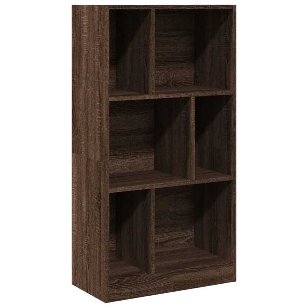 vidaXL Βιβλιοθήκη Καφέ Δρυς 57x28,5x107,5 εκ. από Επεξεργασμένο Ξύλο
