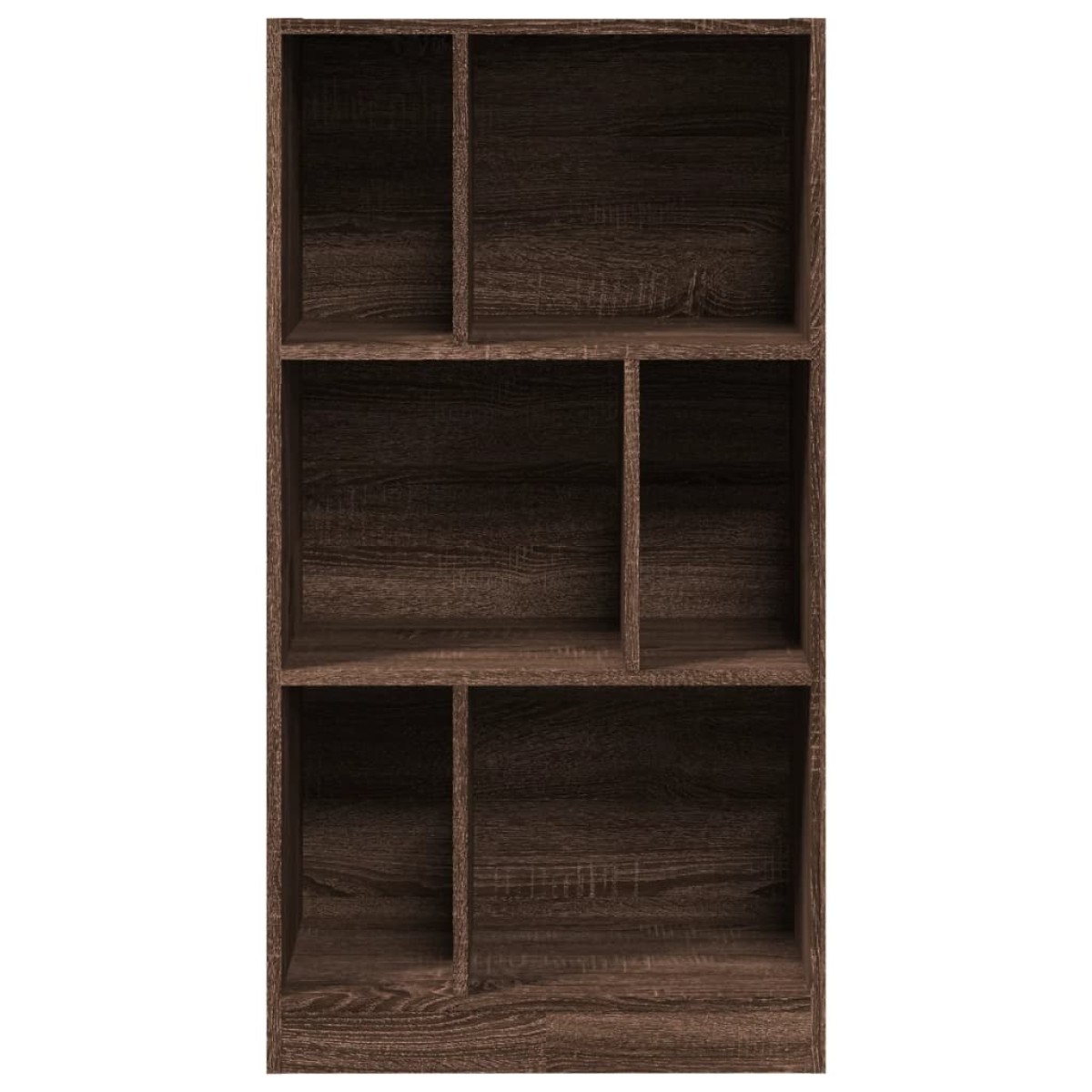 vidaXL Βιβλιοθήκη Καφέ Δρυς 57x28,5x107,5 εκ. από Επεξεργασμένο Ξύλο