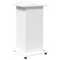 vidaXL Αναλόγιο με Ροδάκια & Συρτάρι Λευκό 55x55x107 εκ. Επεξ. Ξύλο