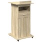 vidaXL Αναλόγιο με Ροδάκια & Συρτάρι Sonoma Δρυς 55x55x107εκ Επεξ Ξύλο