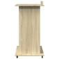 vidaXL Αναλόγιο με Ροδάκια & Συρτάρι Sonoma Δρυς 55x55x107εκ Επεξ Ξύλο