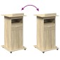 vidaXL Αναλόγιο με Ροδάκια & Συρτάρι Sonoma Δρυς 55x55x107εκ Επεξ Ξύλο
