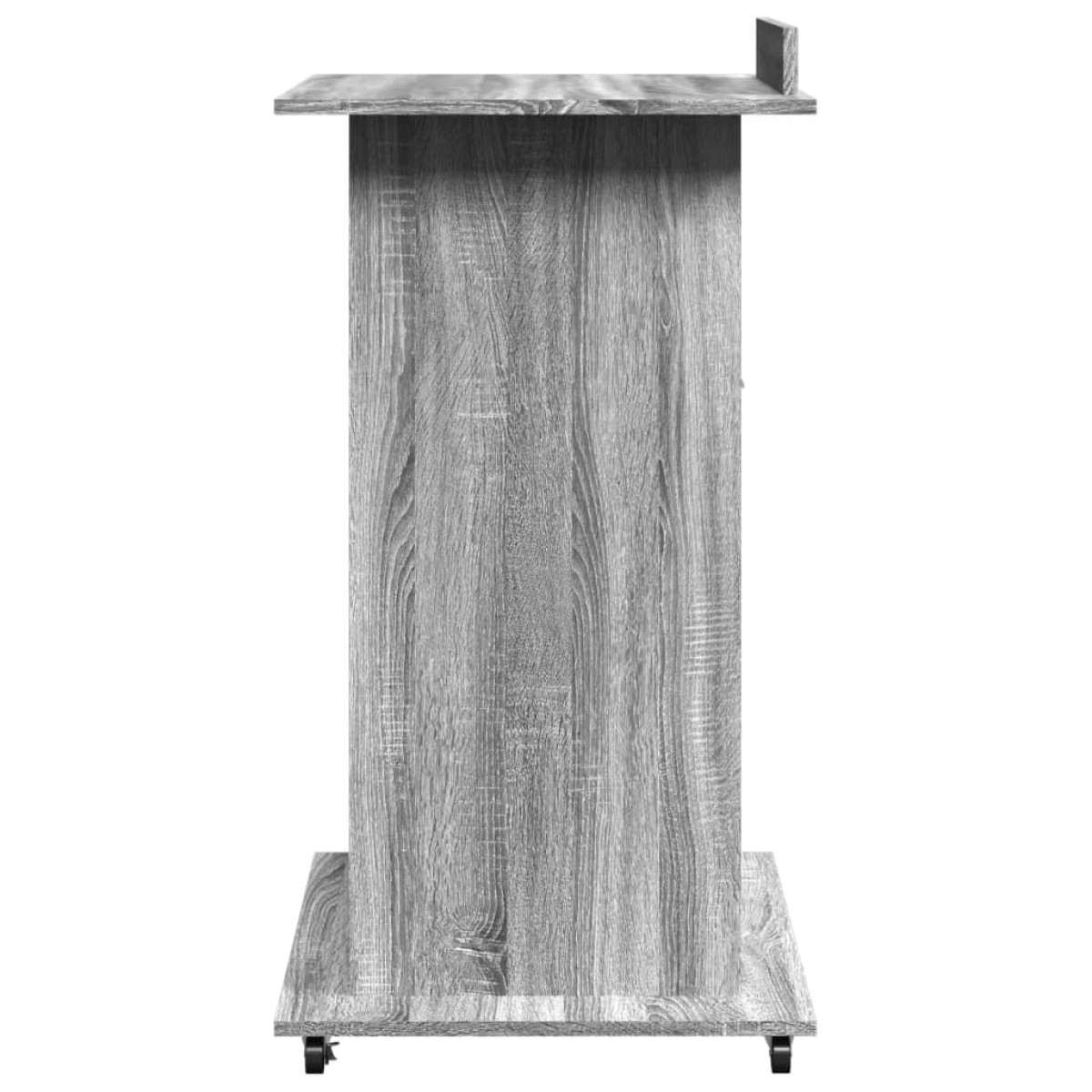 vidaXL Αναλόγιο με Ροδάκια & Συρτάρι Γκρι Sonoma 55x55x107εκ Επεξ Ξύλο