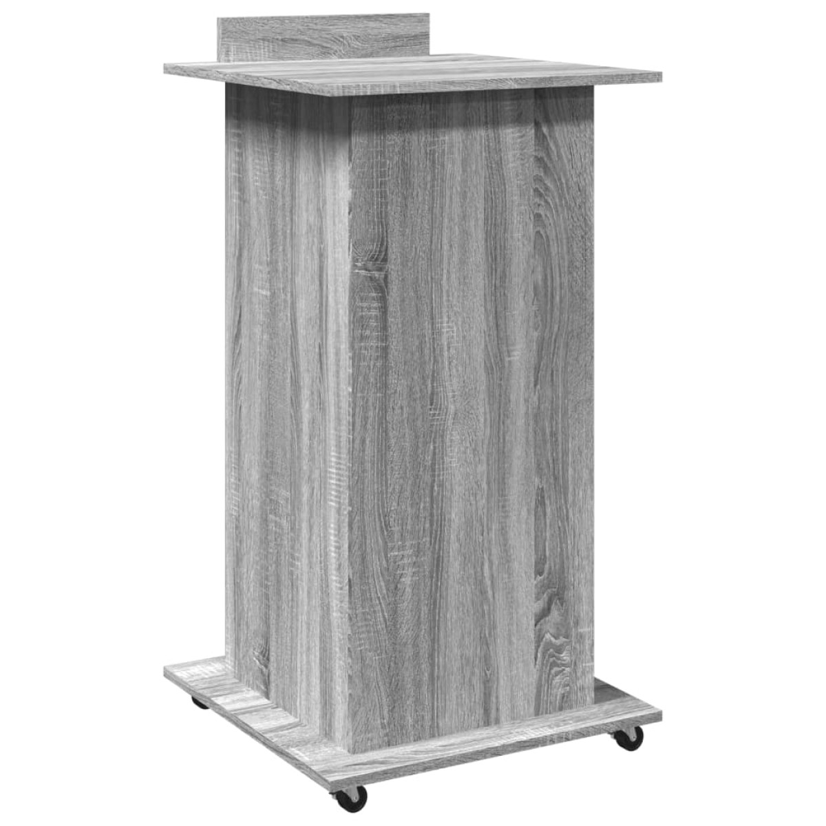 vidaXL Αναλόγιο με Ροδάκια & Συρτάρι Γκρι Sonoma 55x55x107εκ Επεξ Ξύλο