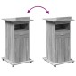 vidaXL Αναλόγιο με Ροδάκια & Συρτάρι Γκρι Sonoma 55x55x107εκ Επεξ Ξύλο