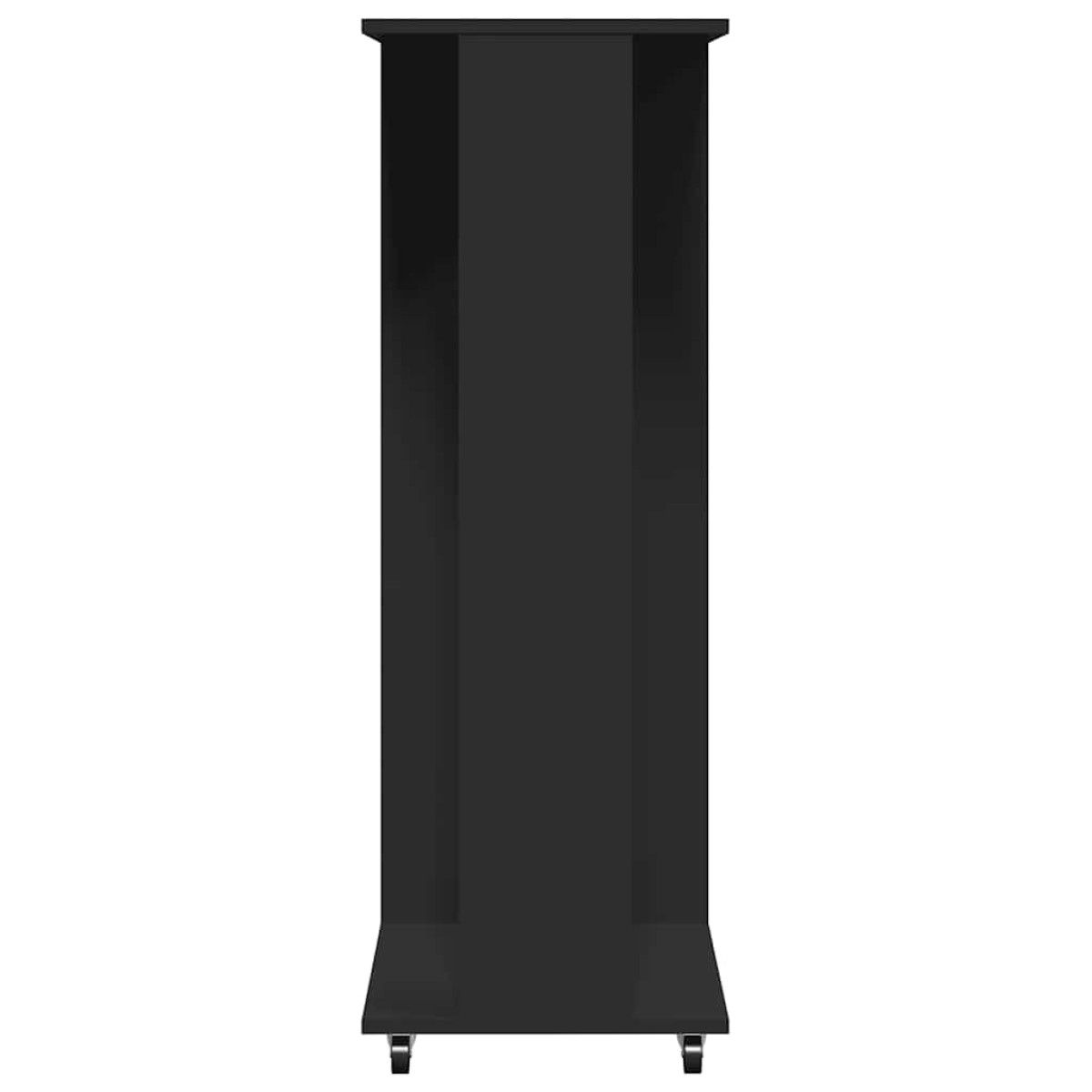 vidaXL Ντουλάπα με Ροδάκια Μαύρο 102x38x110 εκ. από Επεξεργασμένο Ξύλο