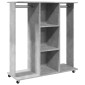 vidaXL Ντουλάπα με Ροδάκια Γκρι Σκυρ. 102x38x110εκ. Επεξεργασμένο Ξύλο