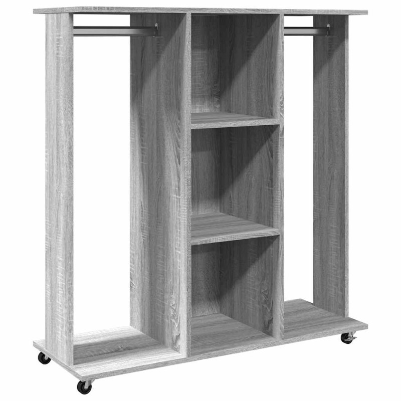 vidaXL Ντουλάπα με Ροδάκια Γκρι Sonoma 102x38x110 εκ. από Επεξ. Ξύλο