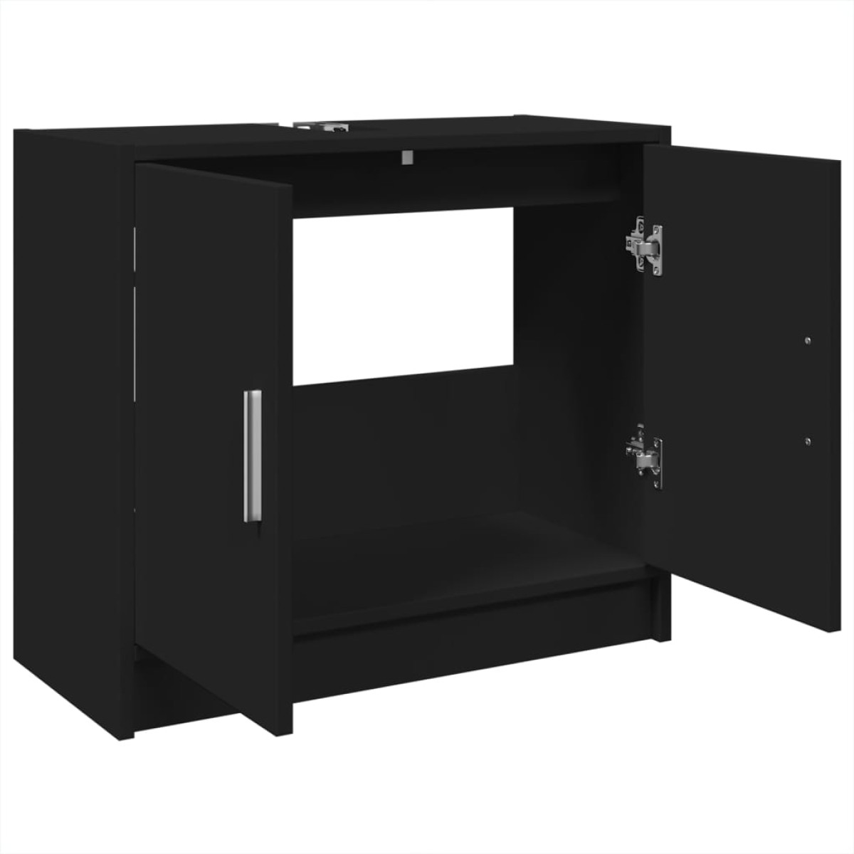 vidaXL Ντουλάπι Νιπτήρα Μαύρο 63x29x55 εκ. Επεξεργασμένο Ξύλο