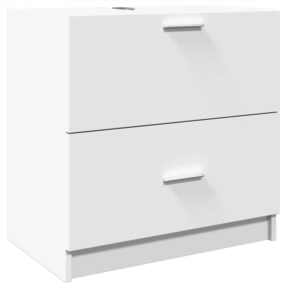 vidaXL Ντουλάπι Νιπτήρα Λευκό 59x37x59 εκ. Επεξεργασμένο Ξύλο