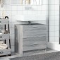 vidaXL Ντουλάπι Νιπτήρα Grey Sonoma 59x37x59 εκ. Επεξεργασμένο Ξύλο