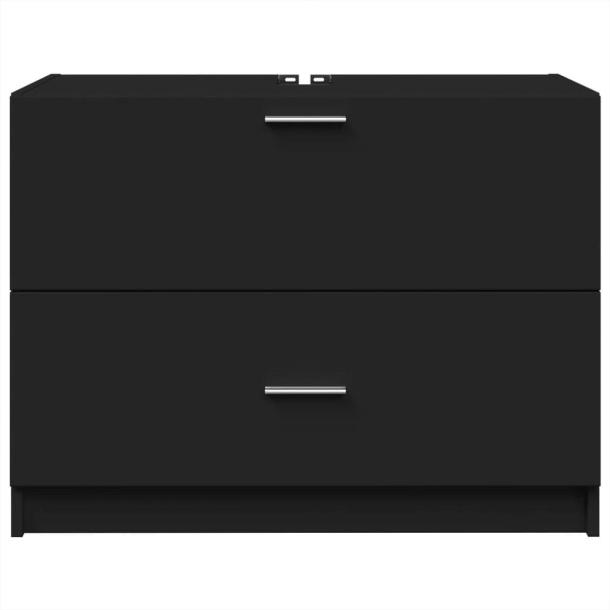 vidaXL Ντουλάπι Νιπτήρα Μαύρο 78x37x59 εκ. Επεξεργασμένο Ξύλο