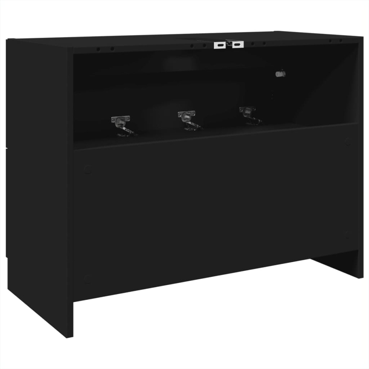 vidaXL Ντουλάπι Νιπτήρα Μαύρο 78x37x59 εκ. Επεξεργασμένο Ξύλο