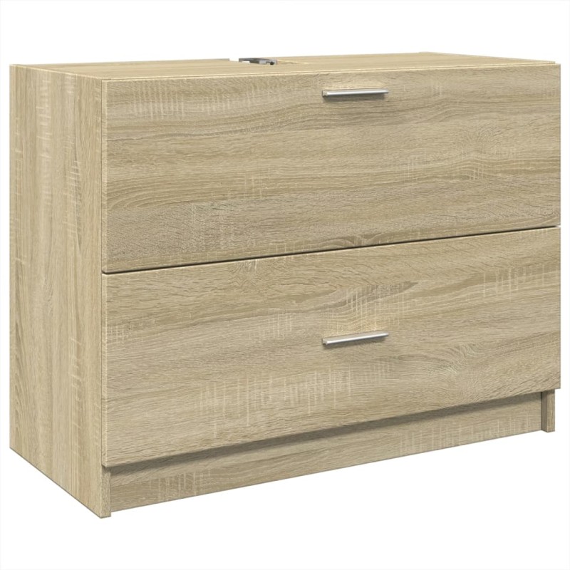 vidaXL Ντουλάπι Νιπτήρα Sonoma Δρυς 78x37x59 εκ. Επεξεργασμένο Ξύλο