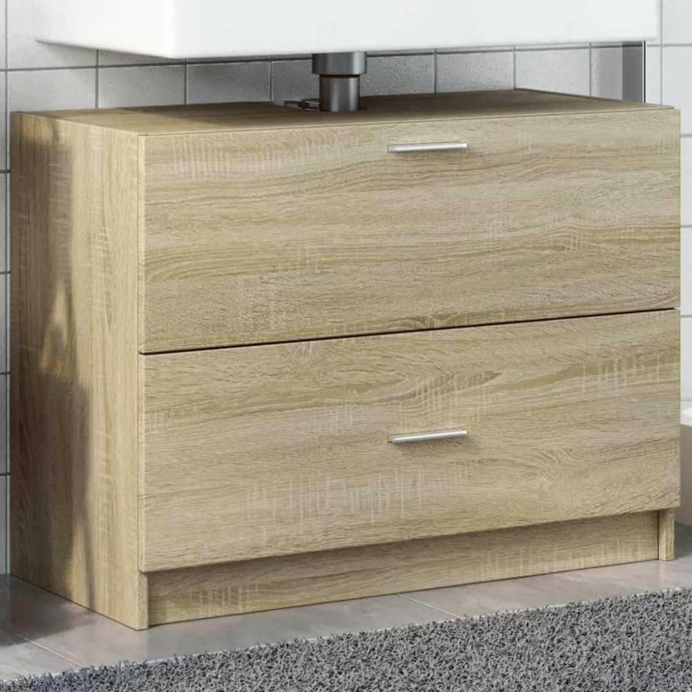 vidaXL Ντουλάπι Νιπτήρα Sonoma Δρυς 78x37x59 εκ. Επεξεργασμένο Ξύλο